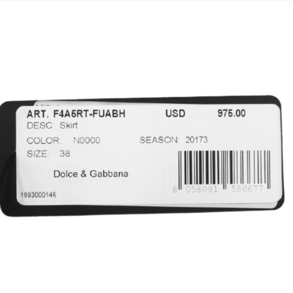 nwt DOLCE &GABBANA size 38 Silk tulle sequin SKIRT - Picture 4 of 13